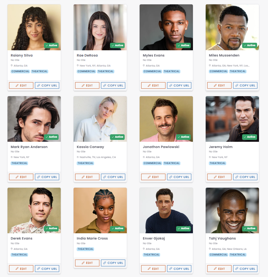 Talent Portfolio Admin Tool screenshot 1